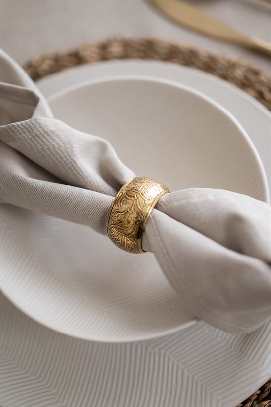 Ronds de serviette dorés (set) avec motif éléphant | Rond de serviette or |  Décoration... | bol.com