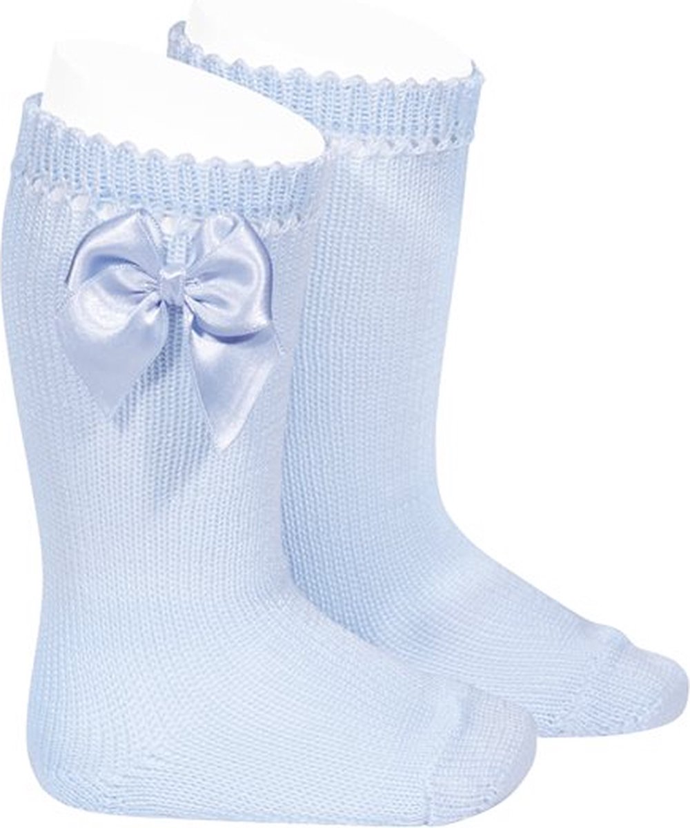 Cóndor Kniekous Cotton Strik | 2551/2 | Licht Blauw | 3-6 mnd | maat 00