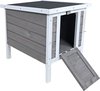 Poulailler de nuit pour rongeurs ou poules - Kit de construction - Couleur : gris/blanc - Dimensions : 42x52x48 cm