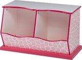 Teamson Kids Speelgoed Opslag Voor Kinderen - Kinderslaapkamer Accessoires - Roze/Wit/Giraffe