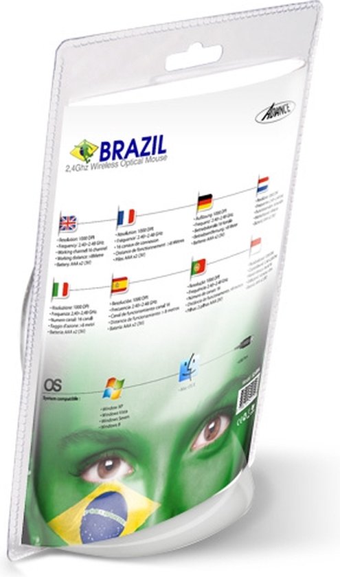 Advance Arty Pop Wireless Optical Mouse 1000 DPI Brazil