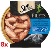 Sheba - Filets - Morceaux de Kip & Thon en Sauce - 8x60gr