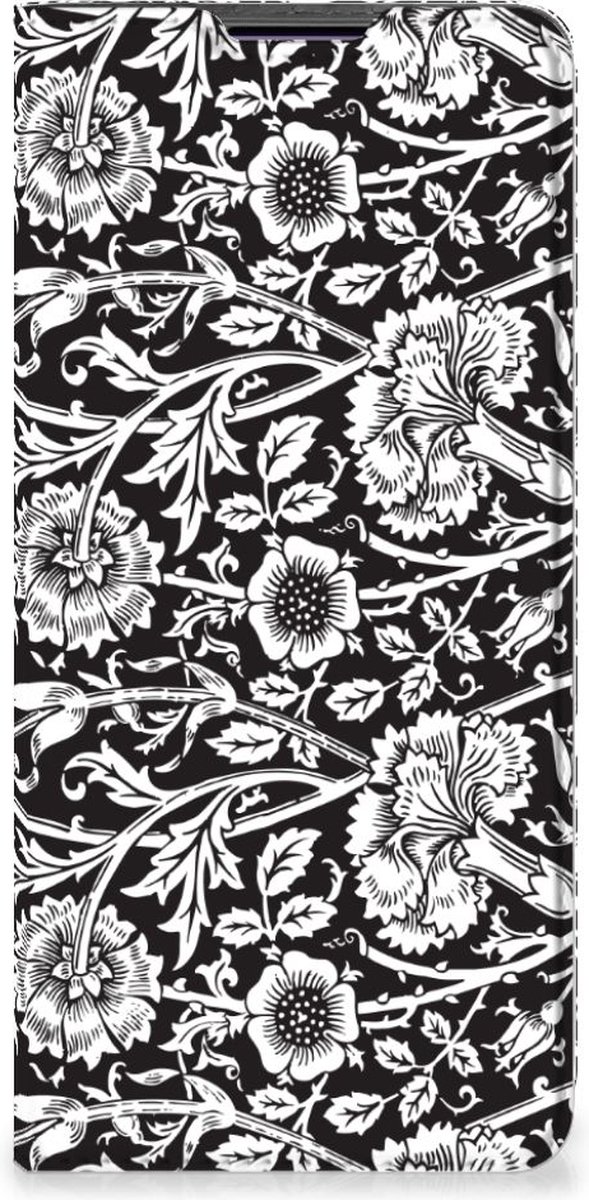 Motorola Edge 30 Pro Smart Cover Black Flowers