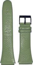 Horlogeband - 22mm - Mint groen - Echt leer - Roestvrijstalen gesp
