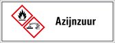 Azijnzuur GHS tekststicker 200 x 75 mm