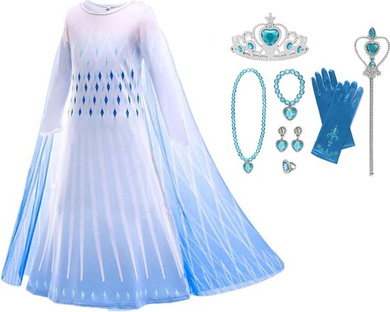 Prinsessenjurk meisje - Elsa jurk - Verkleedkleding - Prinsessen