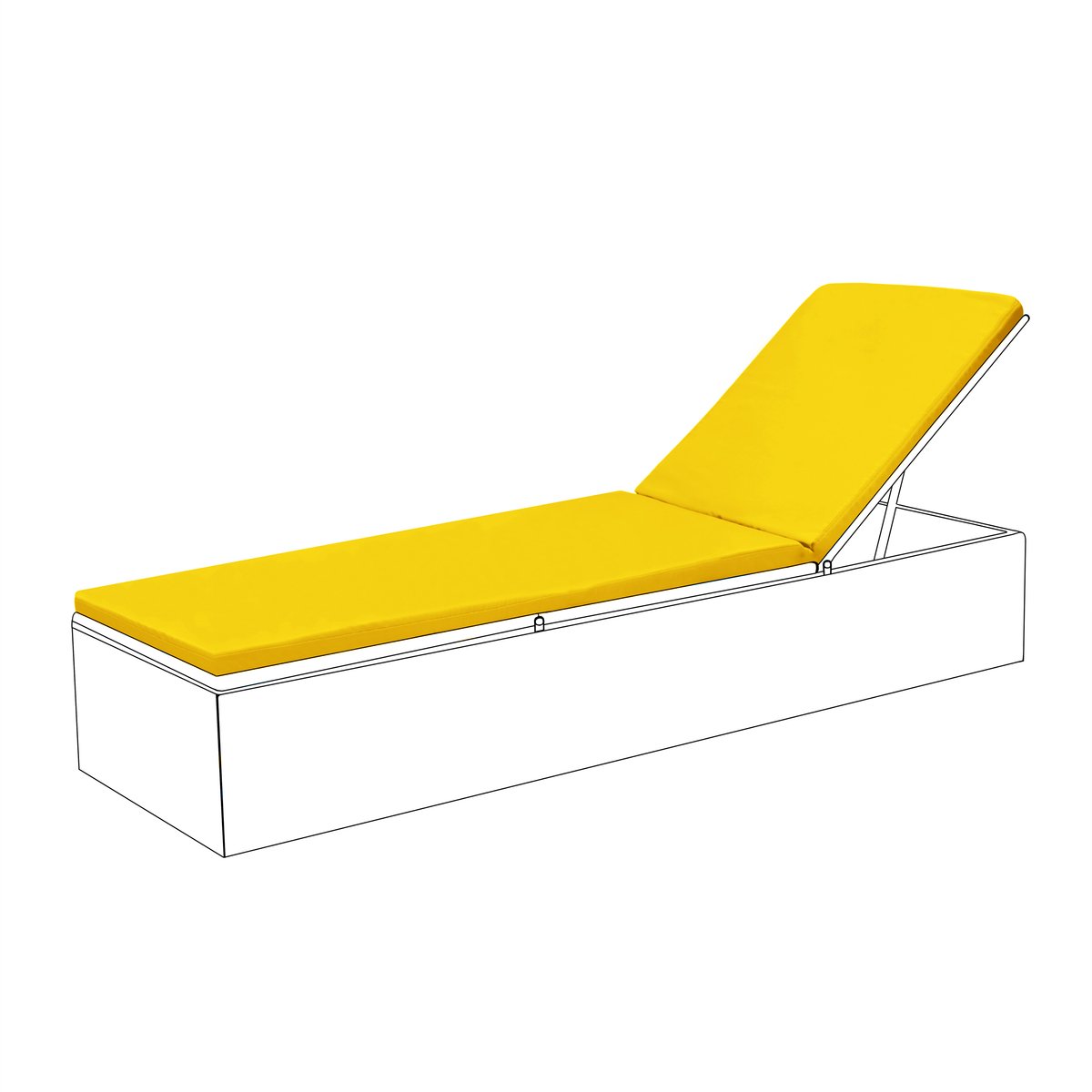 Ligstoel kussen Pad - Zonnebed Kussen voor Tuin - Ligbedkussen voor TuinMeubelen - Houten/Plastic Zonnebank Kussens
