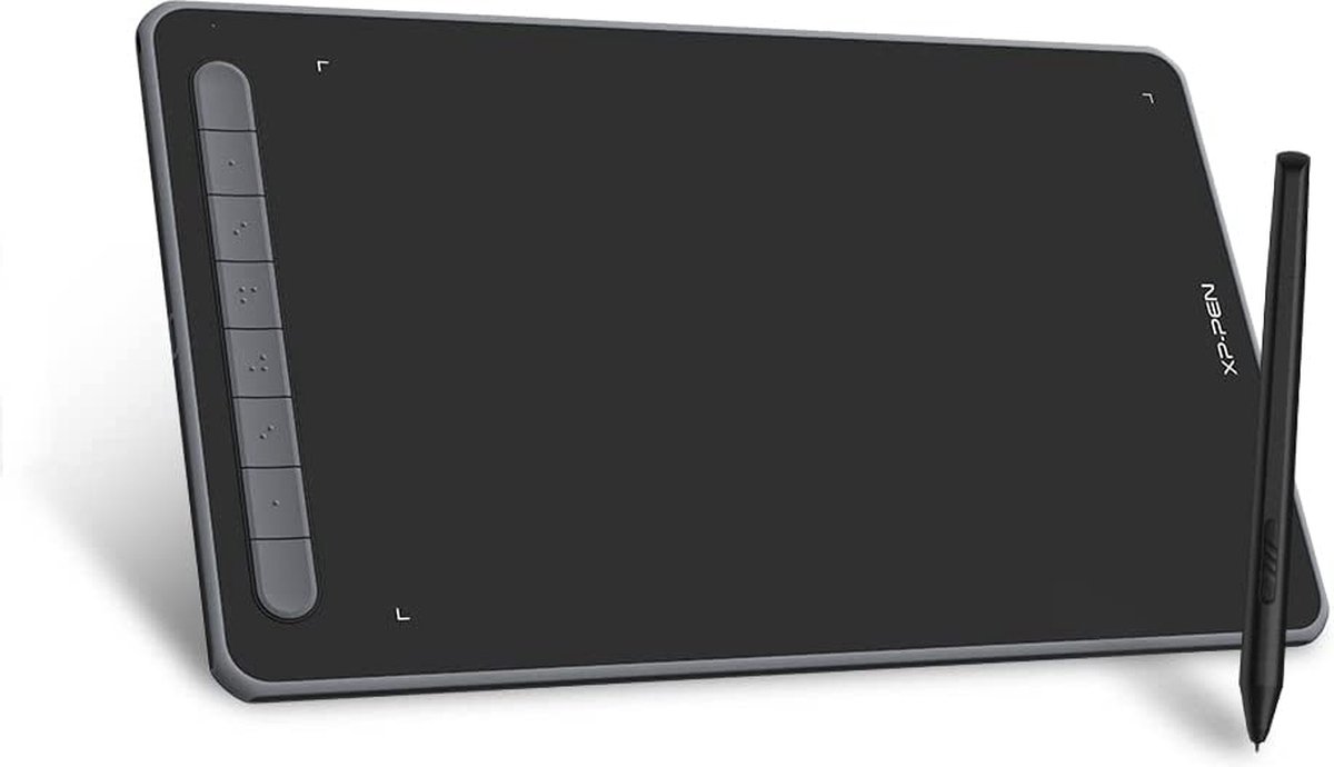 XP-PEN Deco L 10x6 inch grafisch tablet met X3 styluspen tekentablet, 8192 niveaus 8 sneltoetsen, compatibel met Windows/Mac/Android/Chrome OS/Linux-zwart