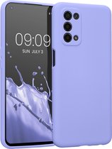 kwmobile telefoonhoesje geschikt voor Oppo A74 (5G) / A54 (5G) - Hoesje voor smartphone - Precisie camera uitsnede - TPU back cover in pastel-lavendel