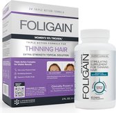 Foligain Anti-Haaruitval Lotion & Haargroei Supplement Set Vrouw - Voorkomt haaruitval - Stimuleert haargroei