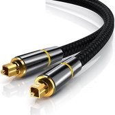 Câble Audio Optique Numérique DrPhone - Toslink - SPDIF pour Récepteur Dolby Digital / TV / Barre de Son - 1 Mètre - Zwart