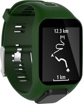 TomTom horlogebandje - Siliconen polsbandje geschikt voor TomTom Spark / Spark 3 - Runner 2 - Runner 3 - Golfer 2 - Adventurer - Groen