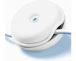 foto van Snoeren opbergen - Cable Turtle - Large - Wit -2 stuks - Cleverline - Ø 8,9 x 4,4 cm