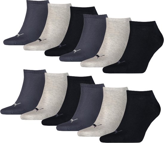 Puma Sneakersokken Plain 12-pack Navy / Grey / Nightshadow Blue