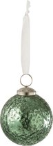 J-Line Kerstbal Glas Groen Small - 4 stuks