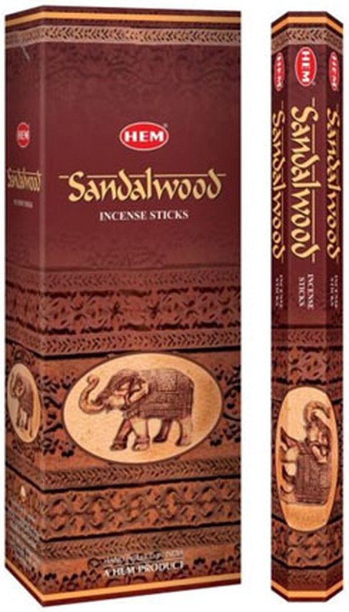 HEM Wierook HEM Sandalwood (Sandelhout) (3 stuks) zwart