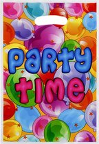Fako Bijoux® - Sacs de fête - 10 pièces - Sacs à friandises pour cadeaux de fête - Sacs de fête Fête d'enfants - Anniversaire - 16,5x25cm - Party Time
