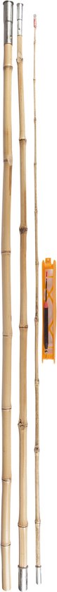 Canne à pêche en Bamboe avec harnais et 10 lignes