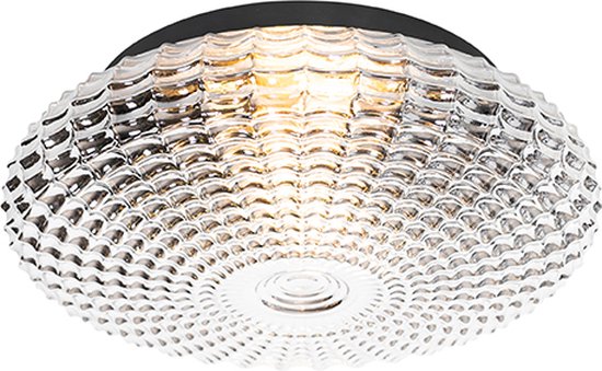 QAZQA nohmi - Plafonnier classique - 1 lumière - Ø 35 cm - Transparent - Salon | Chambre à coucher | Cuisine