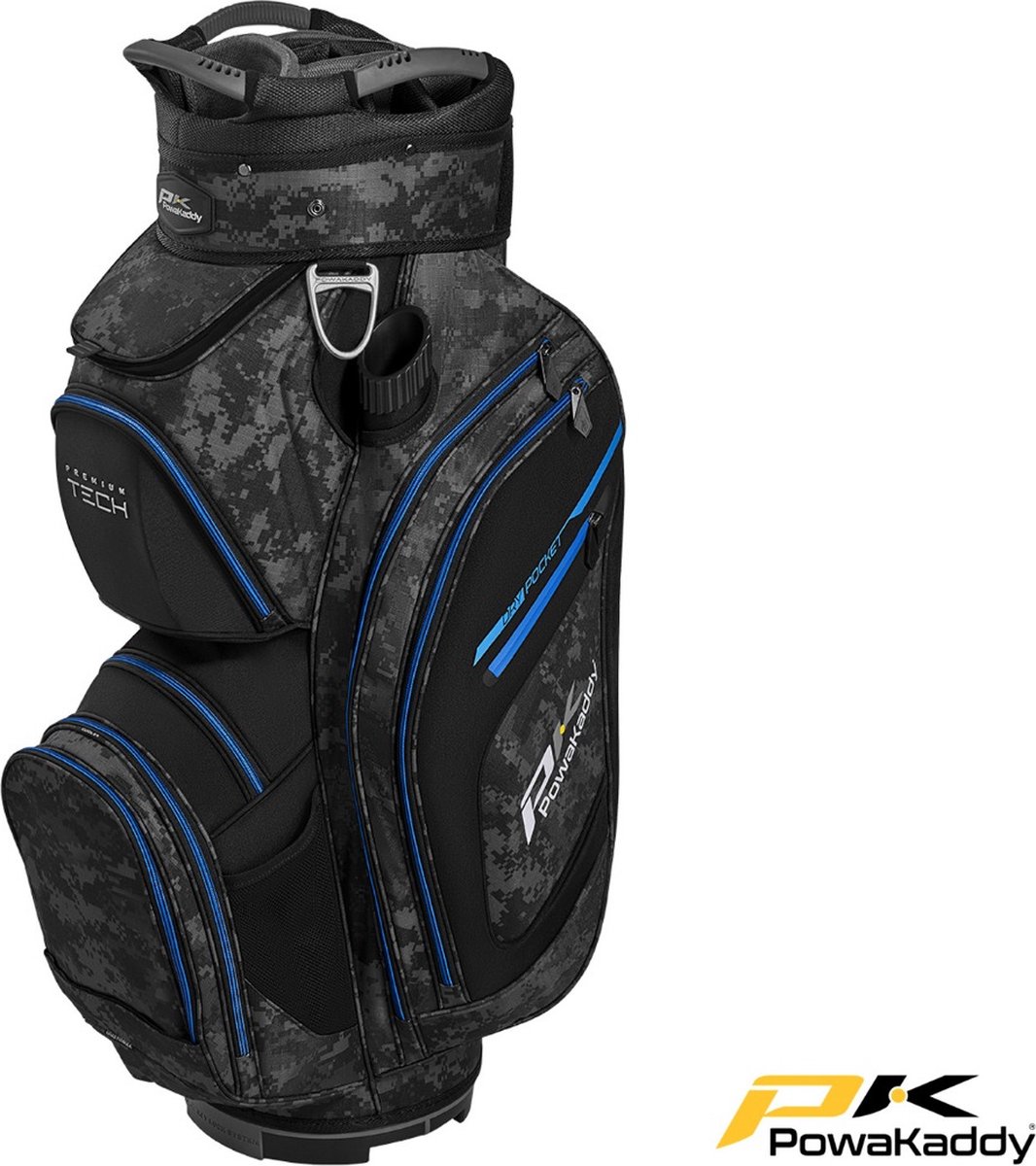 Powakaddy- Premium Tech - Golftas - Voor golftrolley - Zwart/grijs/camo