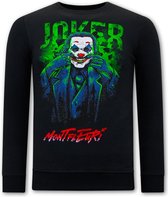Heren Sweater met Print - Joker - 3762 - Zwart
