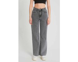 Dames Spijkerbroeken - Basic Dames Jeans High Waist - D83606 - Grijs