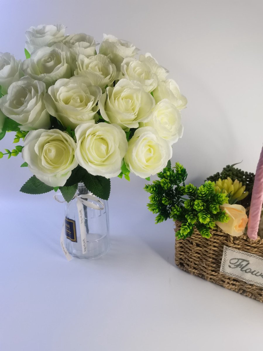 Kunstbloemen- bloemen- rozen- kunstplanten voor binnen - Nepbloemen- kunstplant