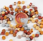 100 Stuks Wax Melts voor Stempelen - Goud Zilver Brons - Hobby Kaarten