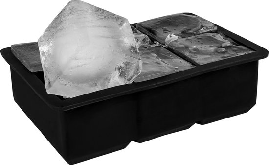 koffer buste Absoluut Krumble Siliconen Ijsblokjesvorm - Voor 6 grote ijsblokjes - Herbruikbaar  -... | bol.com