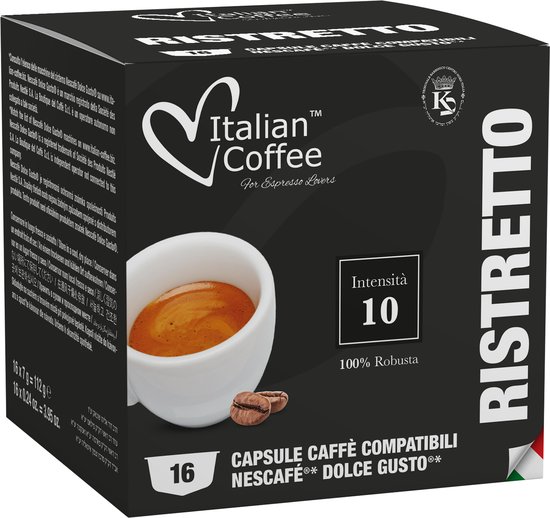 Coffee italien - Ristretto Café - 16x pièces - Dolce Gusto compatible |  bol.com