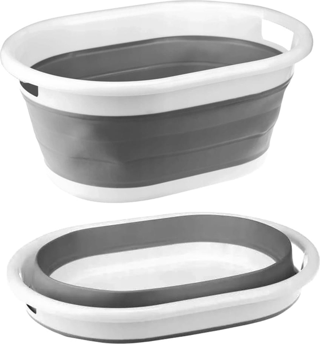 Siliconen bak opvouwbaar 20L – 53,5 x 23 x 38,5 cm – Grijs