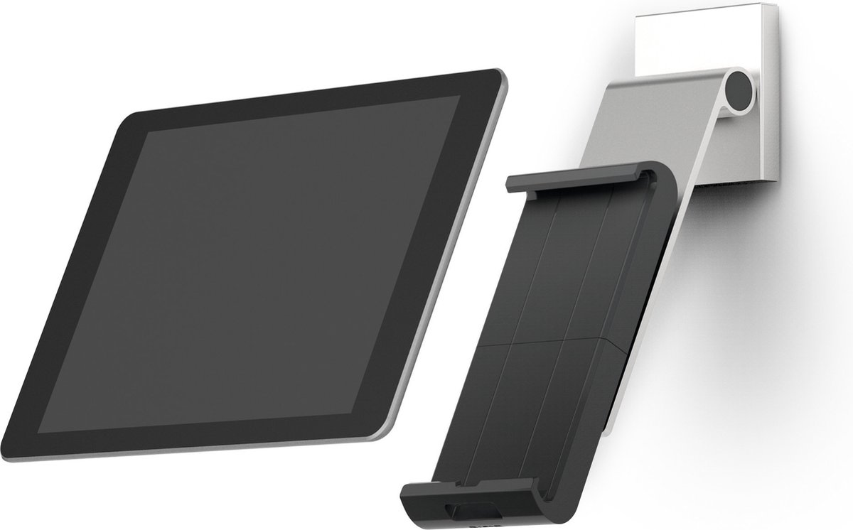 Durable Pro tablethouder muur - Zilver - 360° draaibaar
