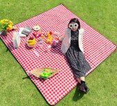 Fuegobird- Picknickdeken-200 x 200 cm-Stranddeken- Opvouwbare campingdeken- Waterdicht- Zanddichte picknickmat- Draagbare tuin-strandmat- Machinewasbaar- voor kamperen- Tuin- Park- Strand-geschikt voor kinderen's kruipdeken (rood)