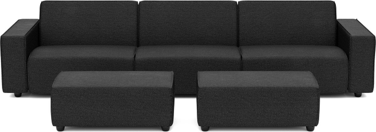 Icon deluxe loungeset 6-zits + 2 hockers small Anthracite