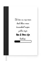 Carnet de notes - Cahier d'écriture - Enceinte - 'Grand-père et grand-mère sont' - Citations - Proverbes - Carnet de notes - Format A5 - Bloc-notes