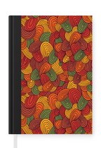 Notitieboek - Schrijfboek - Abstract - Boho - Patronen - Herfst - Notitieboekje klein - A5 formaat - Schrijfblok