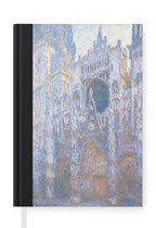 Notitieboek - Schrijfboek - Kathedraal van Rouen - Schilderij van Claude Monet - Notitieboekje klein - A5 formaat - Schrijfblok