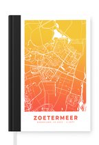 Notitieboek - Schrijfboek - Stadskaart - Zoetermeer - Nederland - Oranje - Notitieboekje klein - A5 formaat - Schrijfblok - Plattegrond