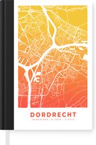 Notitieboek - Schrijfboek - Stadskaart - Dordrecht - Nederland - Oranje - Notitieboekje klein - A5 formaat - Schrijfblok - Plattegrond