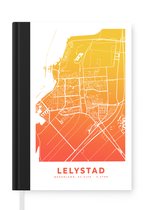 Notitieboek - Schrijfboek - Stadskaart - Lelystad - Nederland - Notitieboekje klein - A5 formaat - Schrijfblok - Plattegrond