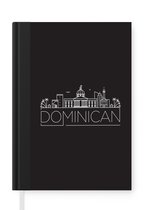Notitieboek - Schrijfboek - Skyline "Dominicaanse Republiek" zwart - Notitieboekje klein - A5 formaat - Schrijfblok