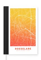 Notitieboek - Schrijfboek - Stadskaart - België - Roeselare - Oranje - Notitieboekje klein - A5 formaat - Schrijfblok - Plattegrond