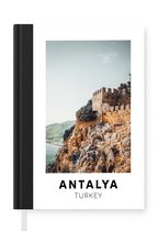 Notitieboek - Schrijfboek - Turkije - Berg - Kasteel - Notitieboekje klein - A5 formaat - Schrijfblok