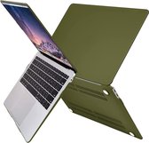 Hardshell Hoes - Geschikt voor MacBook Air Cover 13 inch - Case voor Air 13.3-inch (M1, 2018-2021) A1932 t/m A2337 - Creamy Groen