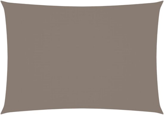 vidaXL Voile d'ombrage rectangulaire 4x5 m - Taupe - Tissu Oxford enduit PU - Parasol