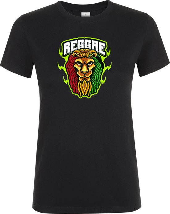 Klere-Zooi - Reggae Lion - Dames T-Shirt - XXL