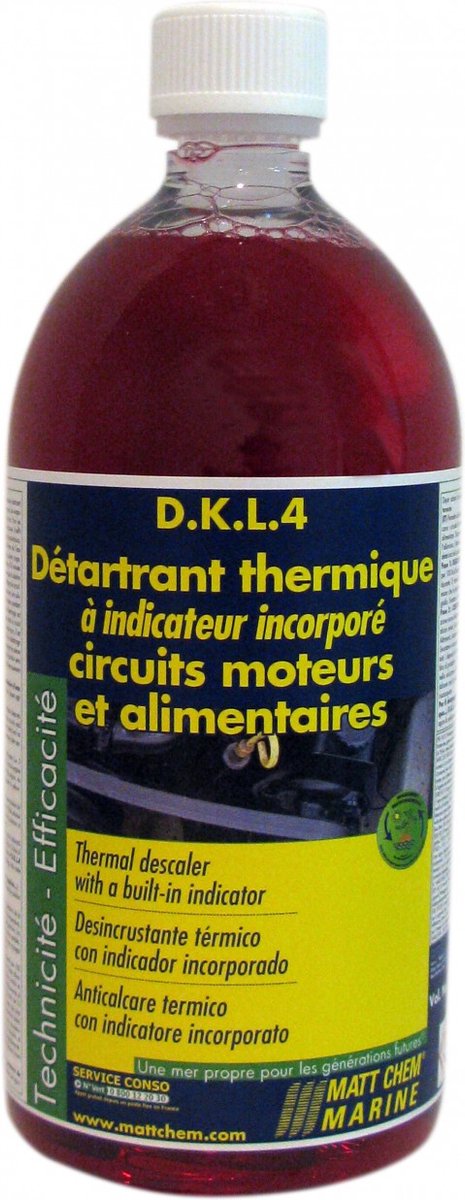 D.K.L.4 Matt Chem Reiniger voor Koelsystemen Motor 1 liter met ingebouwde indicator 1 liter