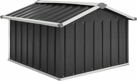 vidaXL - Overkapping - voor - robotmaaier - 92x97x63 - cm - staal - antracietkleurig