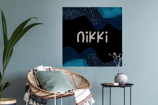 Stickers muraux - Film autocollant - Nikki - Pastel - Fille - 80x80 cm - Film adhésif - Stickers muraux chambre d'enfant - Papier peint autocollant - Papier peint autocollant - Film autocollant