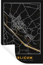 Stickers muraux - Plan d'étage - Carte - Noir & or - Berlicum - Plan de la ville - 20x30 cm - Film adhésif